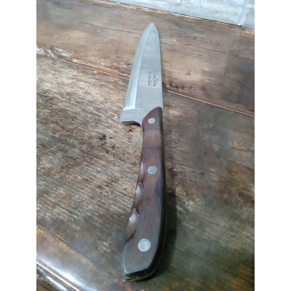 Vtg Japanese Kitchen Delite Chef's Knife 9" Blade Full Tang Made in Japan 14"